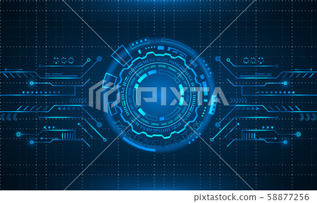 Abstract Futuristic Board with HUD, Light Technology Business Background Abstract Futuristic Board with HUD, Light Technology Business Background 58877256