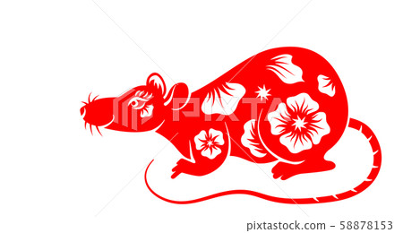 Rat Chinese Zodiac Symbol New Year 2020 Stock Illustration