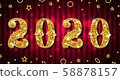 Golden Celebration Background for Happy New Year 2020 58878157
