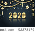 Golden Celebration Background for Happy New Year 2020 58878179