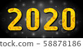 Happy New Year 2020. Figures From Cheese Texture 58878186