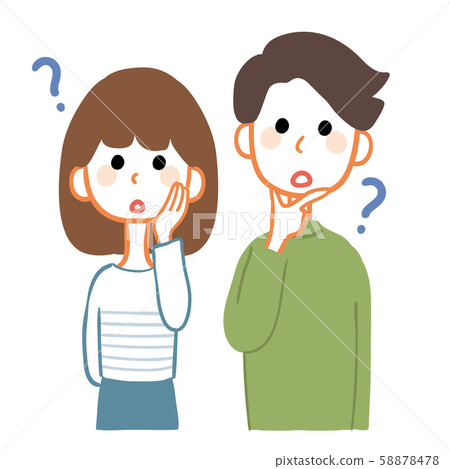 Young couple couple worried 58878478