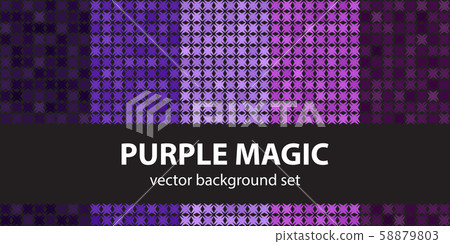 Abstract pattern set Purple Magic. Vector seamless Abstract pattern set Purple Magic. Vector seamless 58879803