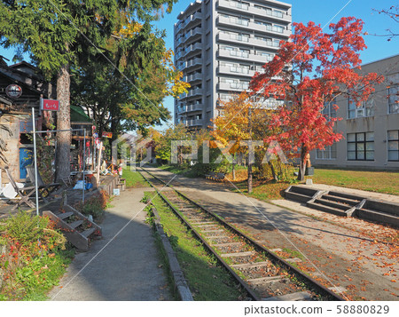 Otaru Autumn Railway Temiya Line Walking Path 58880829