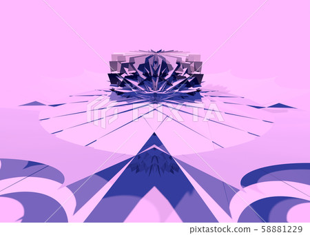 Abstract 3D background with polygons structure, chaotic and sharp. 3D illustration 58881229