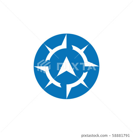 Compass icon Template vector icon illustration Compass icon Template vector icon illustration 58881791
