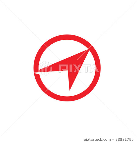 Compass icon Template vector icon illustration Compass icon Template vector icon illustration 58881793