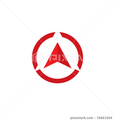 Compass Icon Template Vector Icon Illustration Stock Illustration