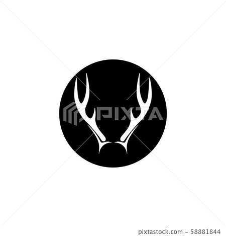 Deer horn vector icon illustration design Deer horn vector icon illustration design 58881844