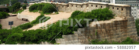 Korean Traditional Architecture Wall, Castle 58882057