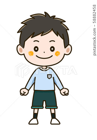 Boy pose illustration Boy pose illustration 58882458