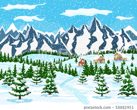 Winter christmas background Winter christmas background 58882951