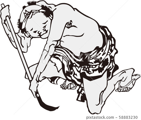 浮世繪木匠，第1部分黑色和白色 58883230