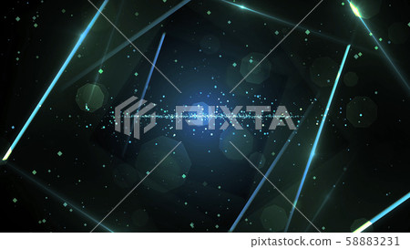 Blue virtual abstract background space tunnel with neon line lights Blue virtual abstract background space tunnel with neon line lights 58883231