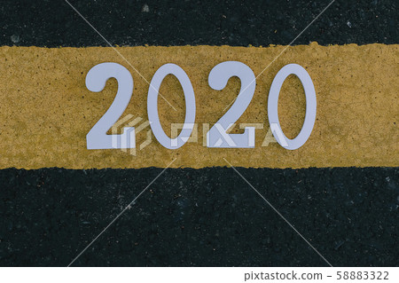 Road background with numbers 2020 ,Happy new yaer Road background with numbers 2020 ,Happy new yaer 58883322