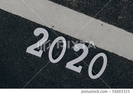Road background with numbers 2020 ,Happy new yaer Road background with numbers 2020 ,Happy new yaer 58883325