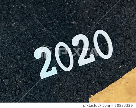 Road background with numbers 2020 ,Happy new yaer Road background with numbers 2020 ,Happy new yaer 58883329