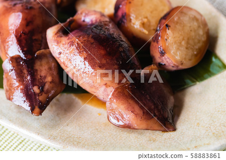 Handmade squid rice 58883861