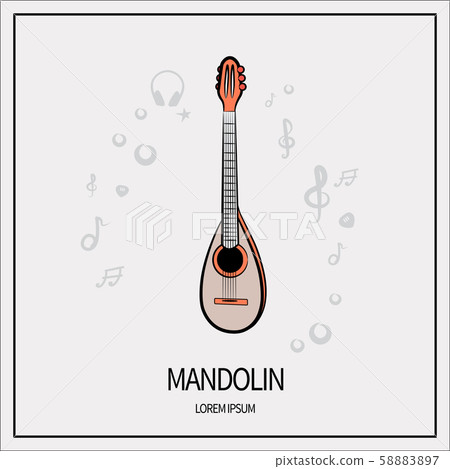 mandolin isolated icon 58883897