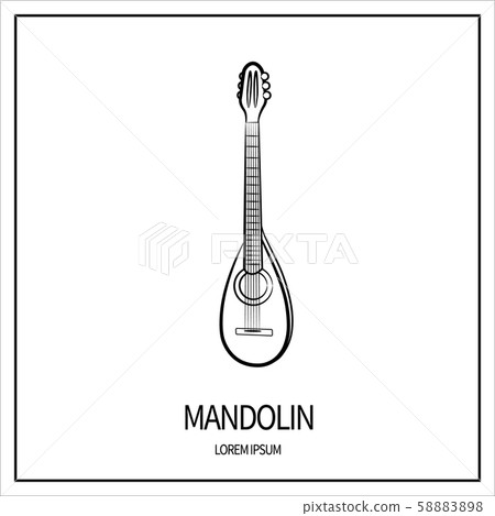 mandolin isolated icon 58883898