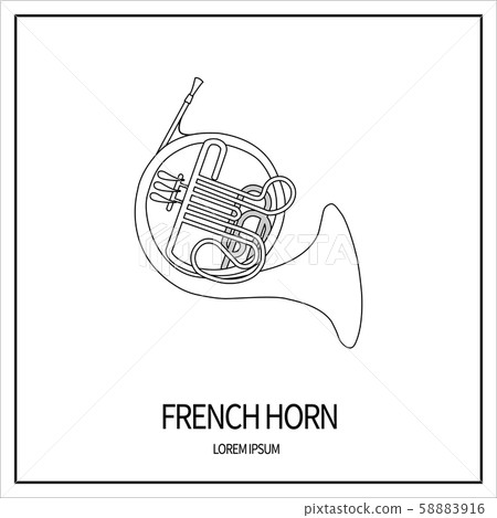 French horn icon 58883916