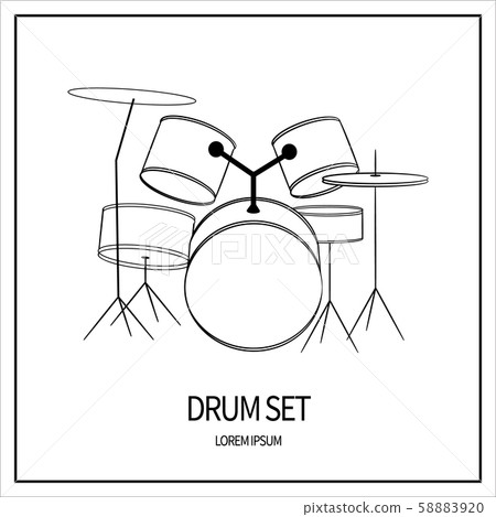 drum set icon 58883920
