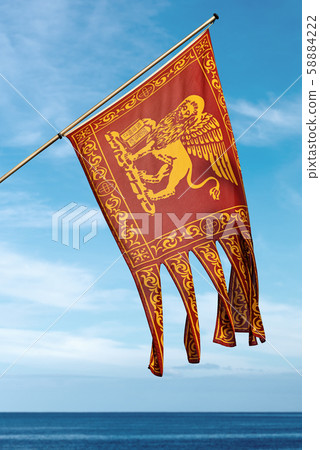 Flag of the city of Venice and Veneto region - Italy Flag of the city of Venice and Veneto region - Italy 58884222