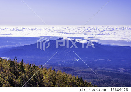 (Shizuoka Prefecture) Mt. Aitaka seen from Mt. Fuji / Fujinomiyaguchi 5th Station (Shizuoka Prefecture) Mt. Aitaka seen from Mt. Fuji / Fujinomiyaguchi 5th Station 58884478
