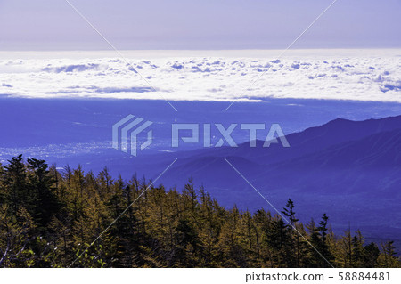(Shizuoka Prefecture) Mt. Aitaka seen from Mt. Fuji / Fujinomiyaguchi 5th Station (Shizuoka Prefecture) Mt. Aitaka seen from Mt. Fuji / Fujinomiyaguchi 5th Station 58884481