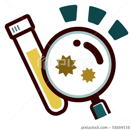 尿液測試放大鏡矢量圖 58884538