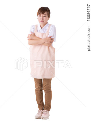 A woman who came with an apron 58884767