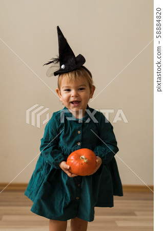 Trick or Treat adorable children dressed up for Halloween 58884820