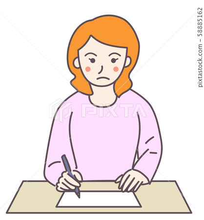 Female serious test study Female serious test study 58885162