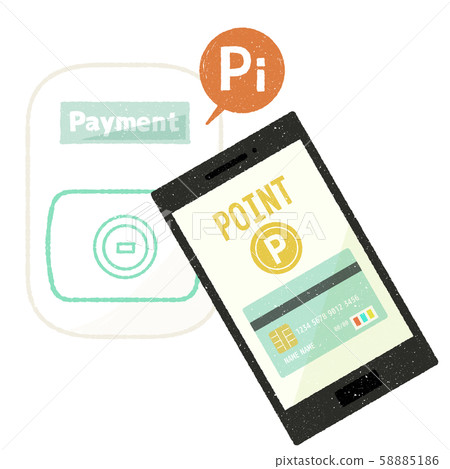 Smartphone-Cashless payment-Points Smartphone-Cashless payment-Points 58885186