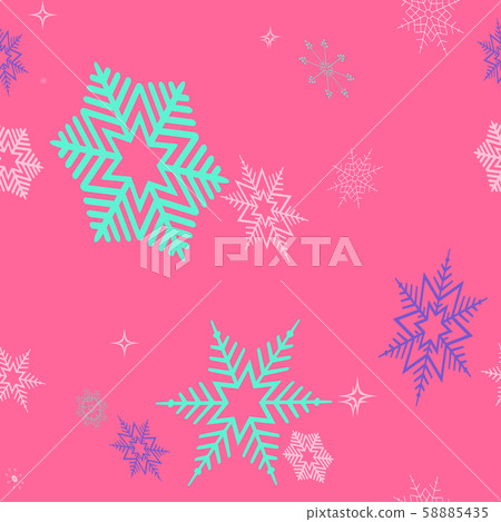 Christmas seamless graceful light pink background with a set of randomly drawn gorgeous snowflakes Christmas seamless graceful light pink background with a set of randomly drawn gorgeous snowflakes 58885435