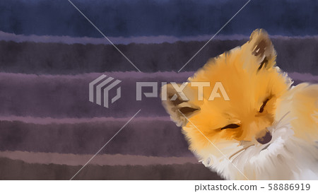 Cute beautiful watercolor hand drawn fox animal - Stock Illustration ...