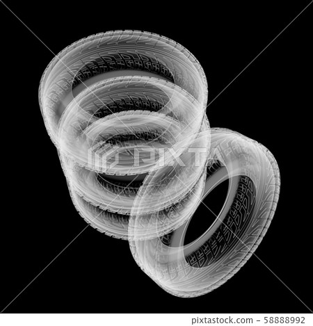 Car wheels X-Ray style 58888992