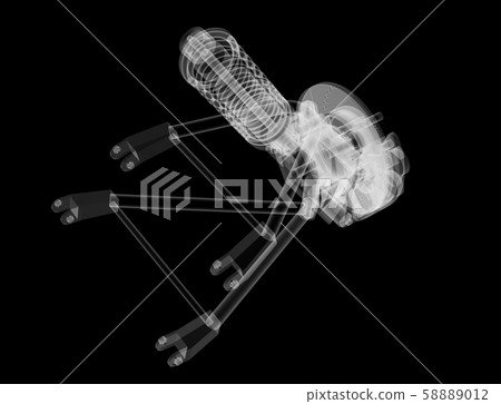 X-ray Car suspension and brake disk 58889012