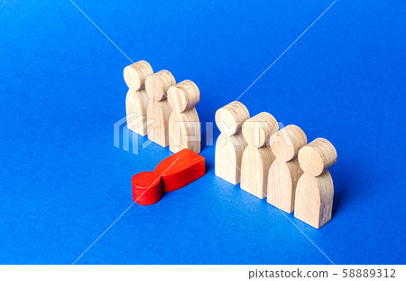 Red man figure falls out of the line of people. Moral and physical exhaustion, weak link. dismissal of employee. burnout at work. Stress resistance, self discipline. Toxic and ineffective. Red man figure falls out of the line of people. Moral and physical exhaustion, weak link. dismissal of employee. burnout at work. Stress resistance, self discipline. Toxic and ineffective. 58889312