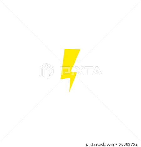 Flash and lightning icon. Thunderstorm bolt sign. Flash and lightning icon. Thunderstorm bolt sign. 58889752