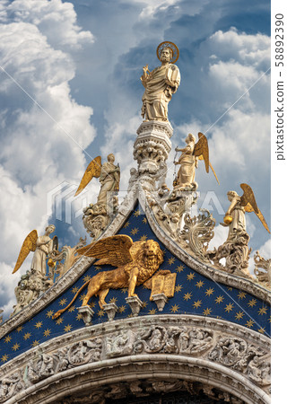 Detail of the Basilica of San Marco - Venice Italy 58892390