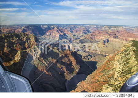Aerial view grand canyon from helicopter 58894045