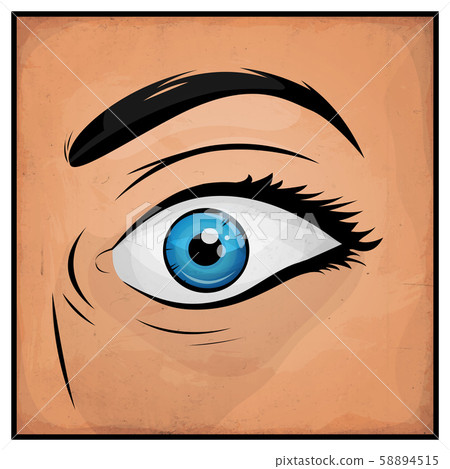 Comic Books Woman Eyes - Stock Illustration [58894515] - PIXTA