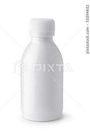 Front view of plastic blank white bottle 58894682