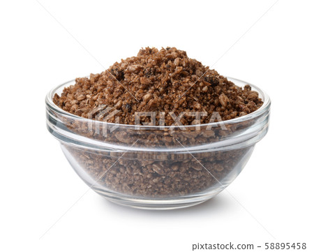 Glass bowl of fish feeding mix Glass bowl of fish feeding mix 58895458