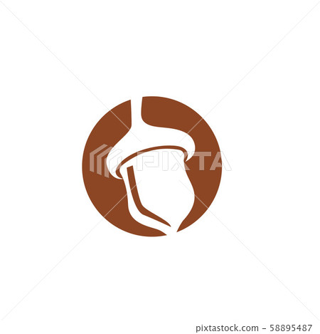 Acorn logo ilustration vector template Acorn logo ilustration vector template 58895487