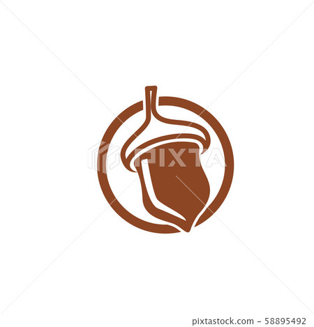 Acorn logo ilustration vector template Acorn logo ilustration vector template 58895492