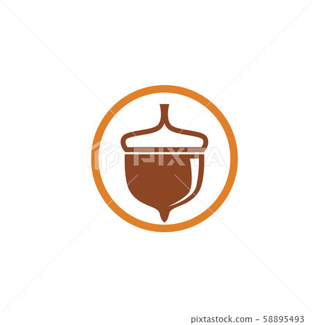 Acorn logo ilustration vector template Acorn logo ilustration vector template 58895493