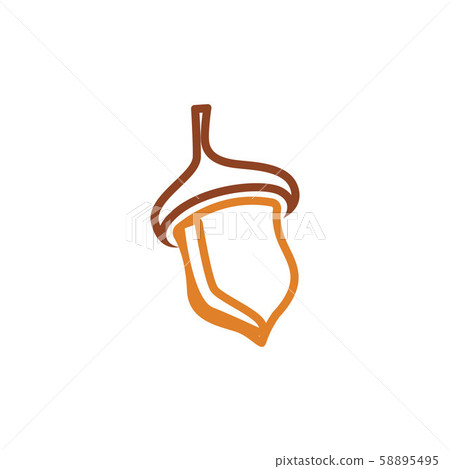 Acorn logo ilustration vector template 58895495