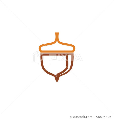 Acorn logo ilustration vector template Acorn logo ilustration vector template 58895496